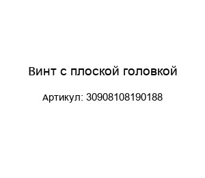 Винт с плоской головкой 30908108190188