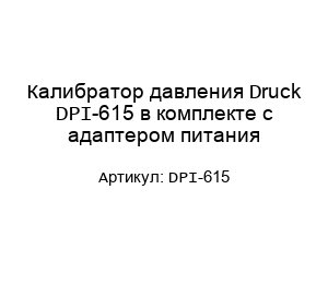 Калибратор давления Druck DPI-615 в комплекте с адаптером питания