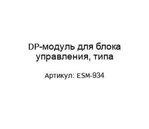 DP-модуль для блока управления, типа ESM-934