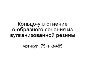 Кольцо-уплотнение о-образного сечения из вулканизованной резины 75FFKM485