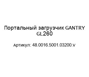 Портальный загрузчик GANTRY GL260 48.0016.5001.03200.V