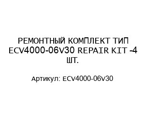 РЕМОНТНЫЙ КОМПЛЕКТ ТИП ECV4000-06V30 REPAIR KIT -4 ШТ.
