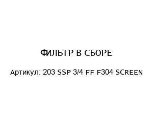 ФИЛЬТР В СБОРЕ 203 SSP 3/4 FF F304 SCREEN