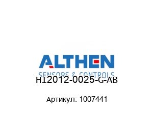 HI2012-0025-G-AB 1007441 Althen Sensors & Controls Датчик давления