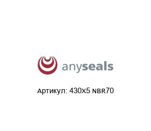 430X5 NBR70 Anyseals Подшипник