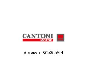 SCe355M-4 Cantoni Motor Электродвигатель