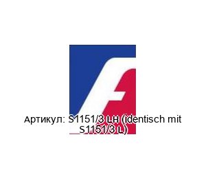 S1151/3 LH (identisch mit S1151/3 L) FILTON PROCESS CONTROL