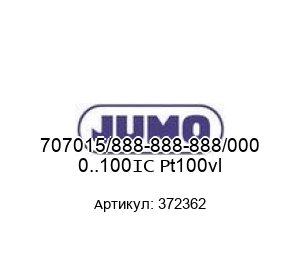 707015/888-888-888/000 0..100°C Pt100vl 372362 JUMO