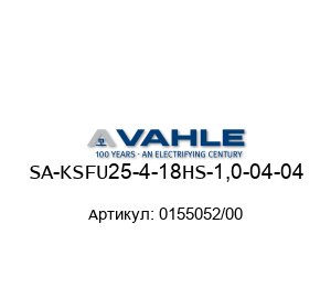SA-KSFU25-4-18HS-1,0-04-04 0155052/00 Paul Vahle Электроб?rste
