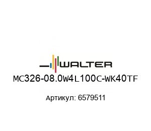 MC326-08.0W4L100C-WK40TF 6579511 Walter Tools