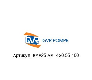 BMF25-AE--4G0.55-100 GVR Pompe